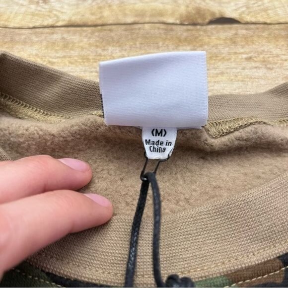 Cashmere Sound Worldwide Crewneck in Woodland Camo - Picture 6 of 7